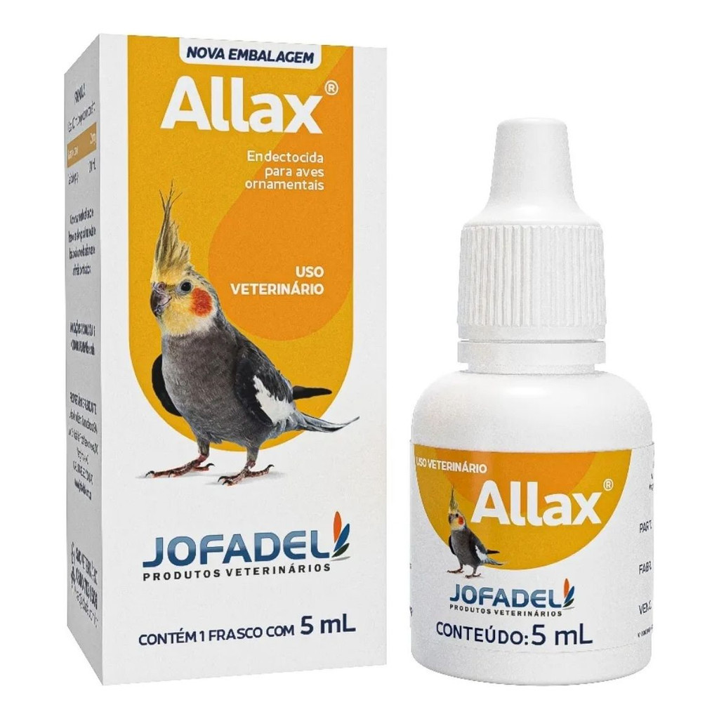 Allax 5ml - Jofadel - Tratamento Ácaros De Traqueia Pássaros | Shopee ...