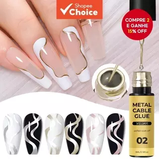 Kit de esmalte de unha de 5ml-Linha de arte de unhas com verniz UV/LED em Oferta na Shopee