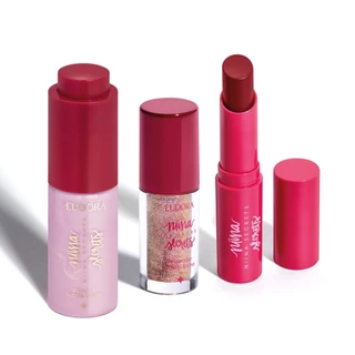 Combo Niina Secrets: Delineador Crystal Brilho Rose Gold 3g + Hidra Balm Rosa 3,2g + Primer Hidra Glow 16ml em Oferta na Shopee