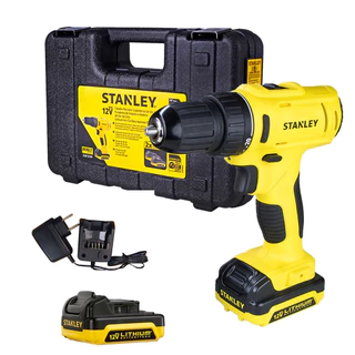 Furadeira Parafusadeira 3/8' a bateria 12 volts com 2 baterias e maleta - SCD121S2K - Stanley em Oferta na Shopee