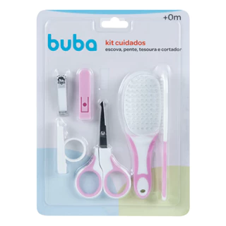 Kit de Higiene e Cuidados Para Bebê Buba Rosa em Oferta na Shopee