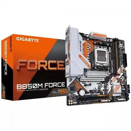 Placa Mãe Gigabyte B850M FORCE, Chipset B850, AMD AM5, mATX, DDR