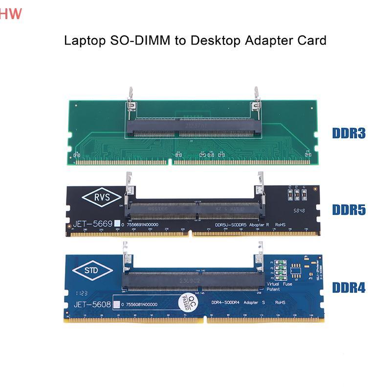 DDR3 DDR4 DDR5 Laptop SO-DIMM Para Adaptador De Mesa Conversor De Cartão Conector De Memória RAM