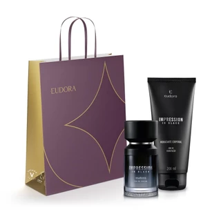 Combo Impression In Black presente: Eau de Parfum 100ml + Loção Hidratante Corporal 200ml + Sacola em Oferta na Shopee