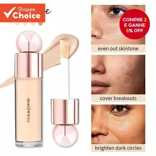 Corretivo Impecável De 5 Sombras E Base Minimizadora De Poros Com Controle De Óleo em Oferta na Shopee