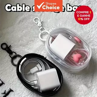 Mini Bolsa Portátil Com Zíper Transparente : Organizadora De Viagem Multifuncional Compacta Para Fones De Ouvido E Carre em Oferta na Shopee