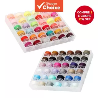 Carretéis De Bobinas De Linha Pré-Enrolados De 36 Peças Coloridos Para Máquina De Costura Com Caixa De Armazenamento em Oferta na Shopee