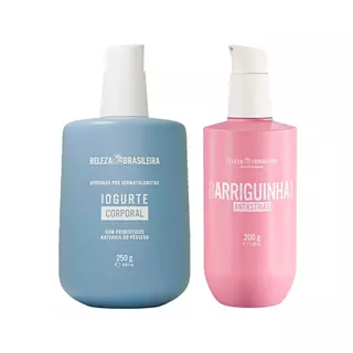 Kit Beleza Brasileira Hidratante Corporal Iogurte Corporal 250ml + Barriguinha Antiestrias 200g em Oferta na Shopee