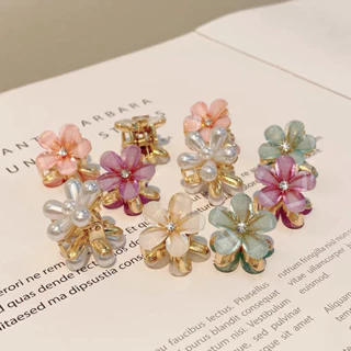 Kit 60 Mini Presilhas Piranha Florais com Cristais e Pérolas – Grampos de Cabelo Coloridos para Meninas e Adultos---WYL em Oferta na Shopee