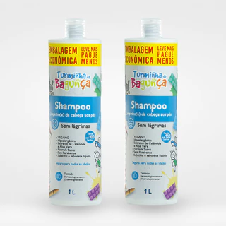 02 Shampoo \ Sabonete Liquido Infantil 1LT Turminha da Bagunça - Sem Lágrimas em Oferta na Shopee