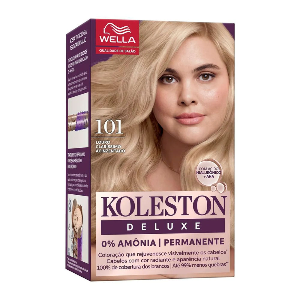 Tintura Koleston Deluxe 101 Louro Claríssimo Acinzentado | Shopee Brasil