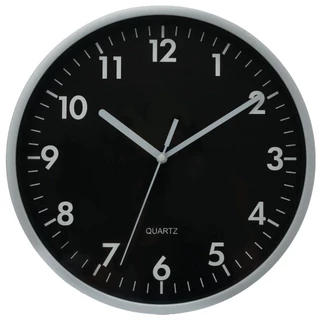 Relógio de parede 25 cm de vidro com borda prata YR10PA - Tuut em Oferta na Shopee