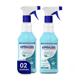 Kit 02un Limpador Multiuso Pulverizador 500ml Coperalcool Bacfree em Oferta na Shopee