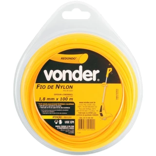 Fio de nylon para aparador de grama 1,8 mm x 100 metros - Vonder em Oferta na Shopee
