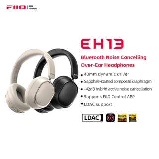 FiiO EH13 OverEar Fones De Ouvido Com Cancelamento De Ruído Híbridos Over-Ear 45H Playtime Para Viagens/Jogos