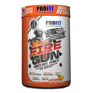 Pré-Treino FIREGUN MILITARY 300g Energia Foco Performance Extrema Cafeína Beta-Alanina