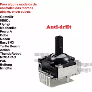 Analógico 3D Hall Effect K-Silver JH16 para controles GameSir, 8Bitdo, Machenike, Flydigi