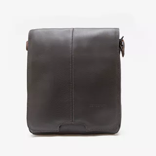 Bolsa Tiracolo Em Couro Café em Oferta na Shopee