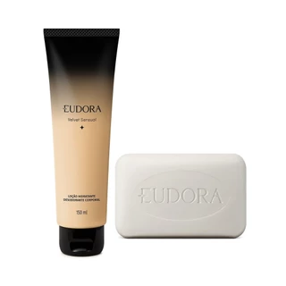 Combo Velvet e Neo Dermo: Sabonete Em Barra Facial Purific 80g + Loção Corporal Eudora Velvet Sensual 150ml em Oferta na Shopee