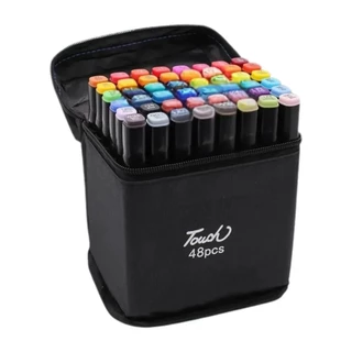 Kit Canetas Marcadoras Bobbie Goods com Ponta Dupla 48 Cores Sem Odor e Secagem Rápida em Oferta na Shopee