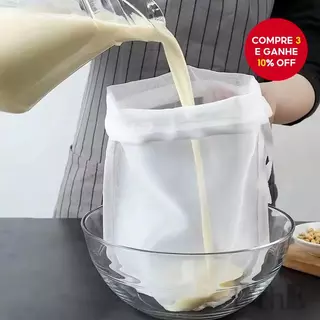Reutilizável Porca Leite Soja Vinho Chá Café Filtro Saco De Malha Para Alimentos De Cozinha em Oferta na Shopee