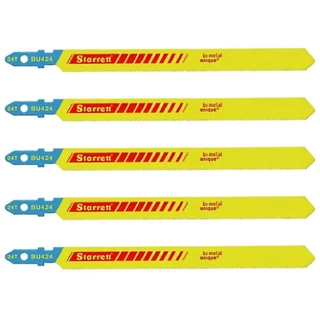 Lâmina serra tico tico 100 mm 24 dentes bimetal multiuso 5 peças - BU424 Starrett em Oferta na Shopee