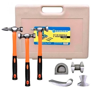 Jogo de martelo e tasso em aço 7 peças com maleta - 5623 - Bremen em Oferta na Shopee