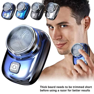 Mini Barbeador Elétrico Portátil IPX4 À Prova D'água De Bolso Navalha Máquina De Barbear Aparador De Barba