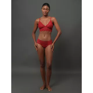 Sutiã Triângulo Bridal Lace Calvin Klein Underwear - Vermelho em Oferta na Shopee