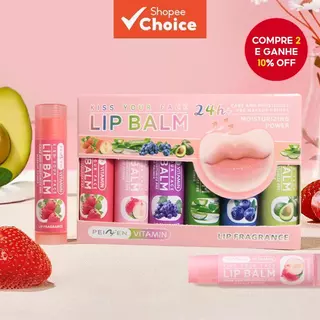 Penifen Hidratante Labial Anti-Rachaduras com Pacote Combinado de Seis Bálsamos Glossy em Oferta na Shopee