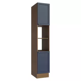 Paneleiro 40 cm 2 Portas e 2 Nichos Rustic/Azul Vik Madesa em Oferta na Shopee