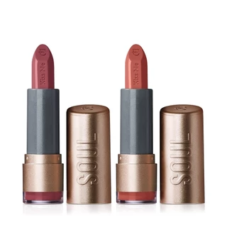 Combo SOUL Kiss Me Batom Malva da Moda 3,7g + Batom Rosa Nude Veludo 3,7g em Oferta na Shopee