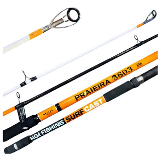 Vara Molinete Pesca Praia Costão Praieira Surf 3,60 50lbs Laranja em Oferta na Shopee