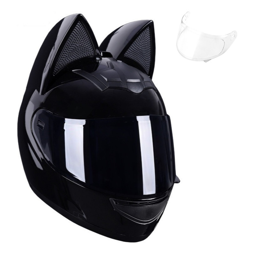 Capacete Integral Para Motociclistas Com Orelhas De Gato