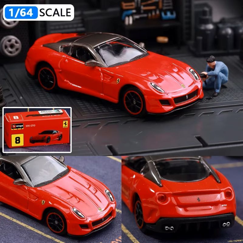 Miniatura 1:64 Carro Ferrari 599 GTO Bburago | Shopee Brasil
