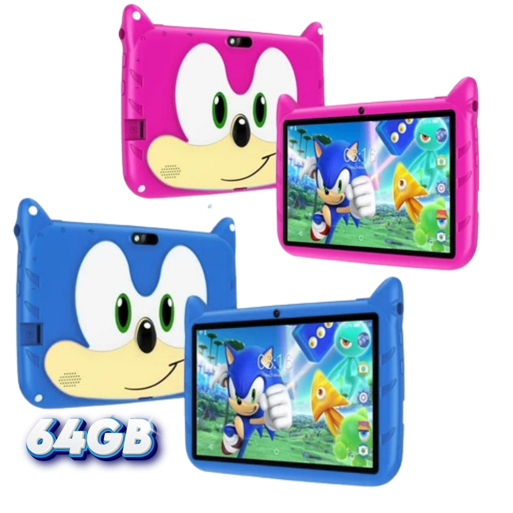 Tablet Infantil Para Crianças Kids Sonic Android 7 Polegadas Com 64GB ...