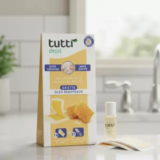 Folhas prontas cera depilação facial 9 pares Tutti Depil em Oferta na Shopee