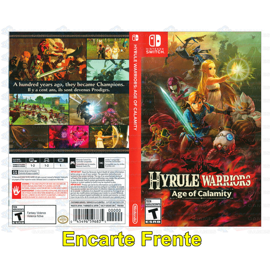 Encarte Repro Hyrule Warriors Age of Calamity - Nintendo Switch ...