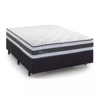 Cama Box Casal Herval Ness, Molas Ensacadas, 65x138x188 cm em Oferta na Shopee
