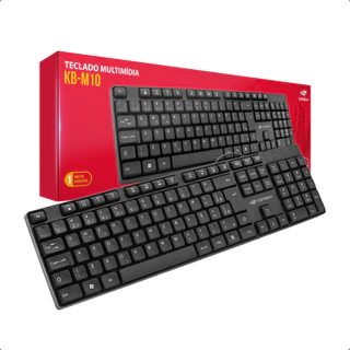 Teclado USB Multimídia Preto - KB-M10BK