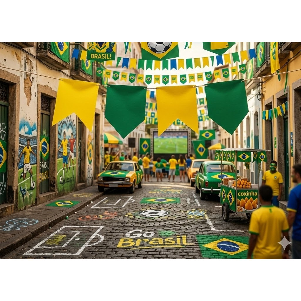 20-80Metros Bandeirinhas De Plástico Para Copa do Mundo Brasil Verde e Amarela Decoração em Oferta na Shopee