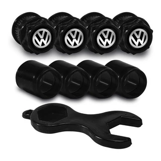 Jogo Tampa Bico Válvula Antifurto Pneu Volkswagem Vw Preto em Oferta na Shopee
