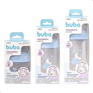 Kit 3 Mamadeiras Anticólica Buba Easy Flow 120ml, 270ml e 330ml em Oferta na Shopee