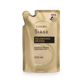 Eudora Refil Shampoo Siàge Reconstrói os Fios 400ml em Oferta na Shopee