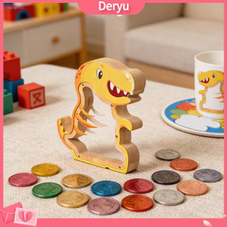 Educational Savings Tool: This unisex piggy bank features a transparent acrylic panel so kids can clearly see their savi em Oferta na Shopee