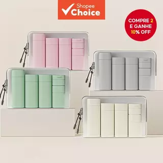 Conjunto De Garrafas De Viagem De 6 Unidades-Recipientes PE À Prova De Vazamentos Para Shampoo E Loção ​ em Oferta na Shopee