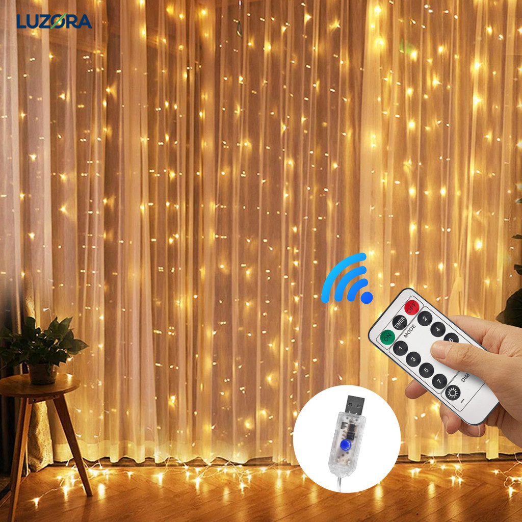 Luminária Cortina 300 Leds 3x3 Metros Natal Casamento Eventos Festa ...