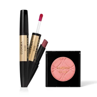 Combo Glam: Blush em Pó 5g + Batom 1,8g em Oferta na Shopee