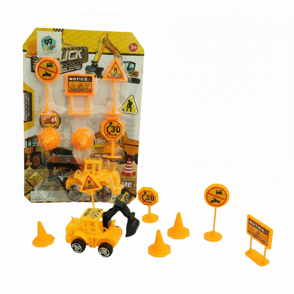 Mini Kit Construção 7 Peças Trator com Acessórios- 99Toys | Shopee