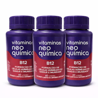 Kit 3 Vitamina B12 Neo Química 60 Comprimidos Mastigáveis